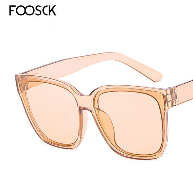Women Summer Style Big Size Frame Mirror Sun Glasses Square Sunglasses Sexy Fashion Oversized Female Oculos UV400