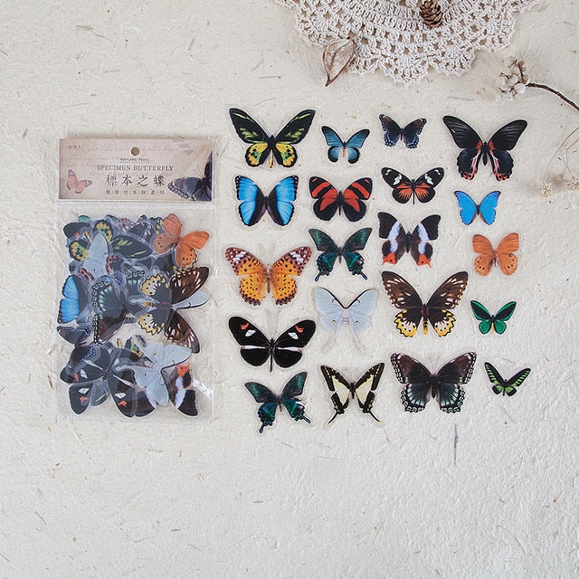 8 Designs 40Pcs/lot Butterfly Deco Stickers