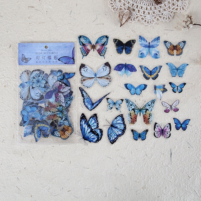 8 Designs 40Pcs/lot Butterfly Deco Stickers