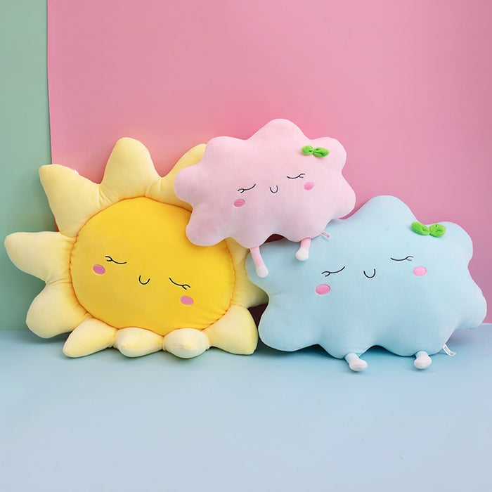 Sun Cloud Toy Car Pillow Home Decor Cute Sun Cloud Plush Pillow Stuffed Soft Creative Plush Kids Toys