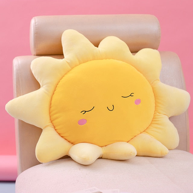 Sun Cloud Toy Car Pillow Home Decor Cute Sun Cloud Plush Pillow Stuffed Soft Creative Plush Kids Toys