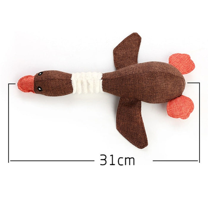 Wild Goose Squeak Toy Squirrel Plush Cartoon Bite Cat Puppy Pet Chew Toy Lovely Cat Dog Toys Animals Linen Cloth