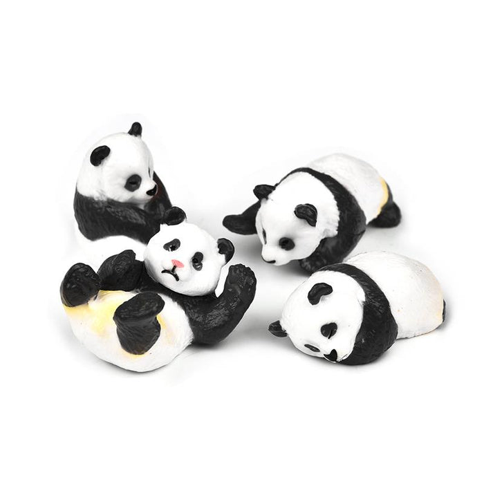 4pcs/set Cute Panda Moss Terrarium Miniature