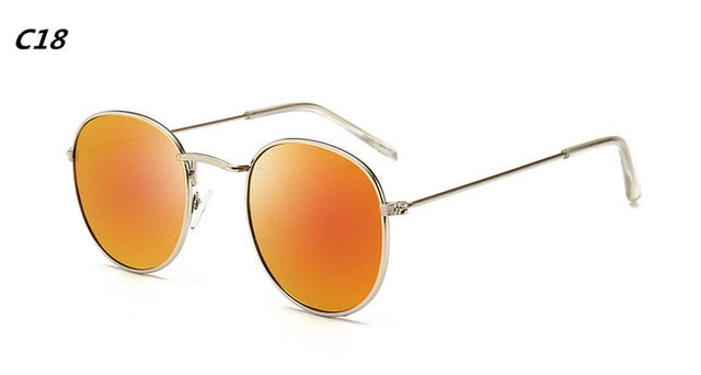 Small Metal Frame  Lady Oval Sun Glasses Women/Men Brand Designer Glasses Luxury Sunglasses