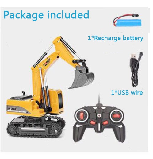 2.4Ghz 6 Channel 1:24 RC Excavator toy RC