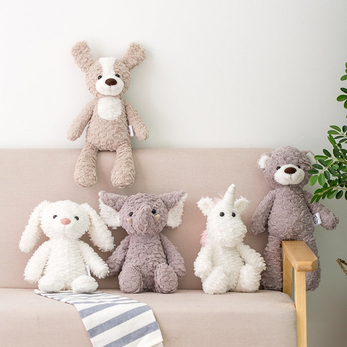 Pink Bunny Grey Teddy Bear unicorn Stuffed Animals doll toys Super Soft Long legs baby appease toy Dog elephant for Children