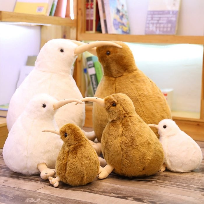 Soft Stuffed Animal Simulation Birds Doll Kids Toys  Children Birthday Christmas Gifts New Zealand Kiwi Bird Plush Toy Home Decor