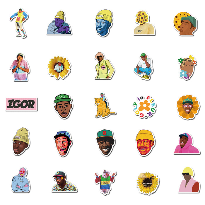 50PCS Rapper Singer Tyler The Creator Stickers