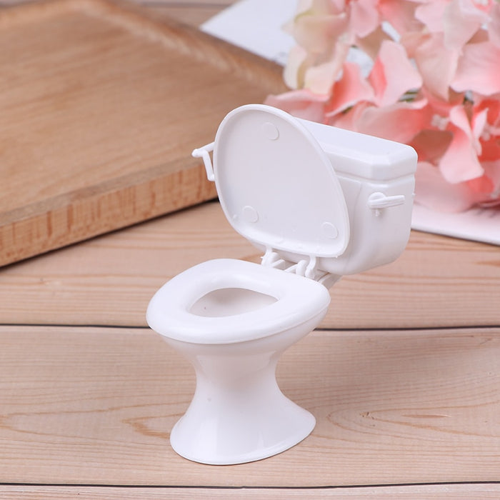 Bathroom Modeling White Toilet Doll House