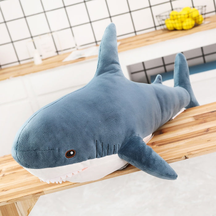 15-140cm Giant Shark Plush Toy Soft Stuffed Speelgoed Animal Reading Pillow for Birthday Gifts Cushion Doll Gift For Children