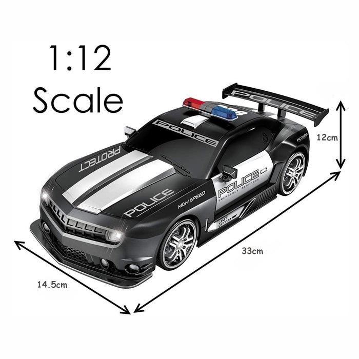 2.4GHz 1:12 RC Police Sports Car Toys Drift Patrol