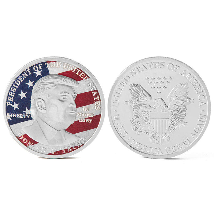 2021 Hot Sale Donald Trump President Historical Coin Gold Silver Plated Bitcoin Collectible Gift Bit Coins Memorabilia