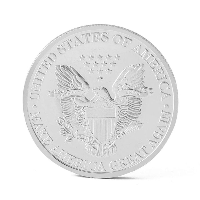 2021 Hot Sale Donald Trump President Historical Coin Gold Silver Plated Bitcoin Collectible Gift Bit Coins Memorabilia