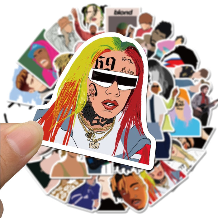 50PCS Singer Rapper Collection Stickers Harry Taylor