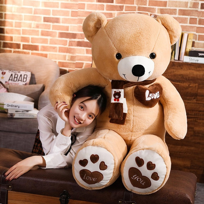 Teddy Bear With Scarf Stuffed Animals Plush Toys New Huggable High Quality 4 Colors Doll Pillow Kids Lovers Birthday Baby Gift