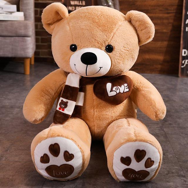 Teddy Bear With Scarf Stuffed Animals Plush Toys New Huggable High Quality 4 Colors Doll Pillow Kids Lovers Birthday Baby Gift