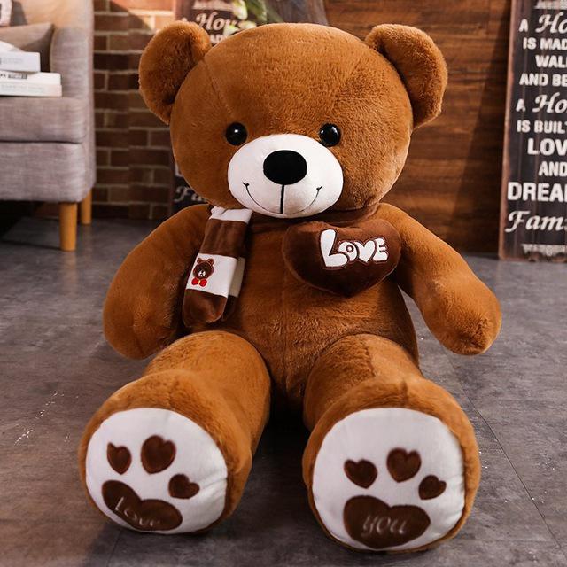 Teddy Bear With Scarf Stuffed Animals Plush Toys New Huggable High Quality 4 Colors Doll Pillow Kids Lovers Birthday Baby Gift