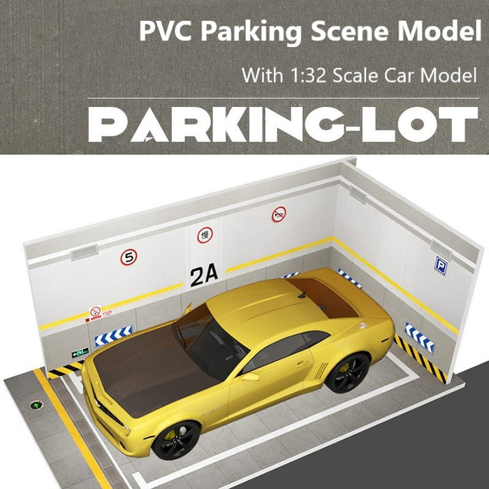 1:32 DIY Model PVC Parking Lot Space Scene Garage Car Model kit