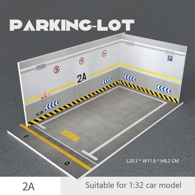 1:32 DIY Model PVC Parking Lot Space Scene Garage Car Model kit