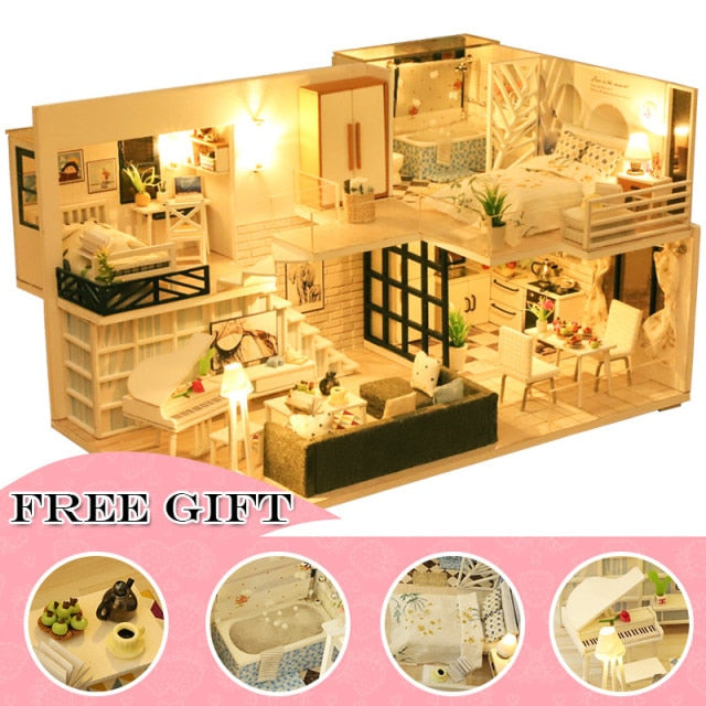 CUTEBEE DIY Doll House Wooden Doll Houses