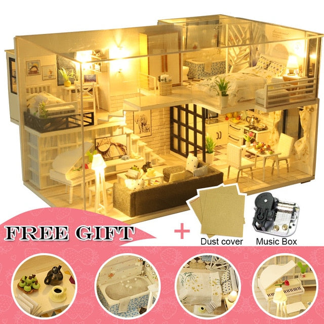 CUTEBEE DIY Doll House Wooden Doll Houses