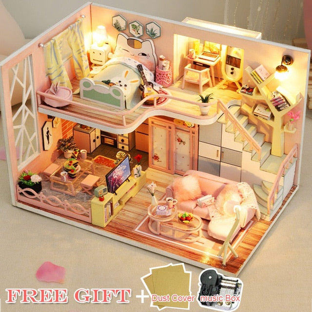 CUTEBEE DIY Doll House Wooden Doll Houses