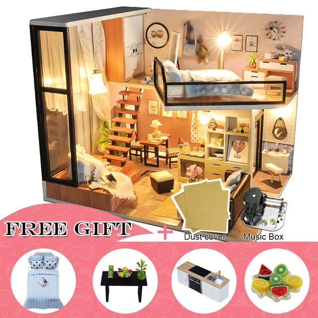 CUTEBEE DIY Doll House Wooden Doll Houses