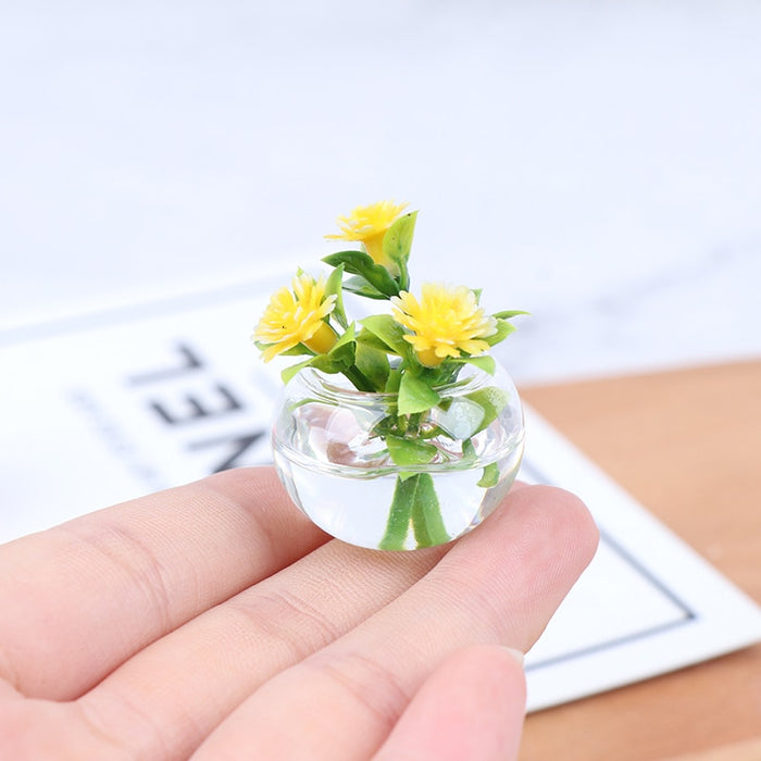 Mini Tree Potted Miniature 1:12 Simulation Potted Plant Dollhouse For Green Plant In Pot Doll House Furniture Home Decor