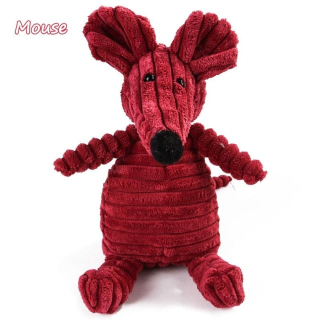 Squeaky Chew Toy Animal Shape Plush Pet Puppy Corduroy Dog Toys for Small Large Dogs Bite Resistant Pets Accessories Supplies