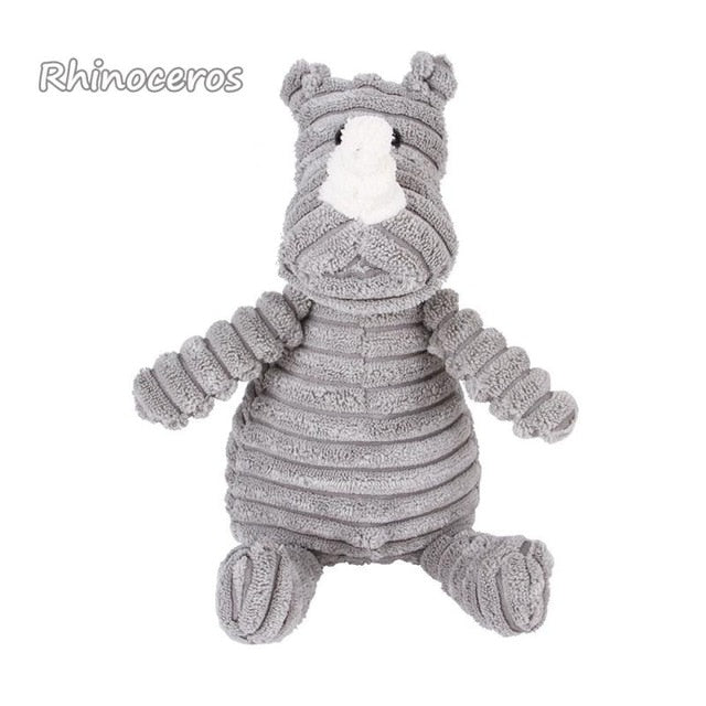 Squeaky Chew Toy Animal Shape Plush Pet Puppy Corduroy Dog Toys for Small Large Dogs Bite Resistant Pets Accessories Supplies