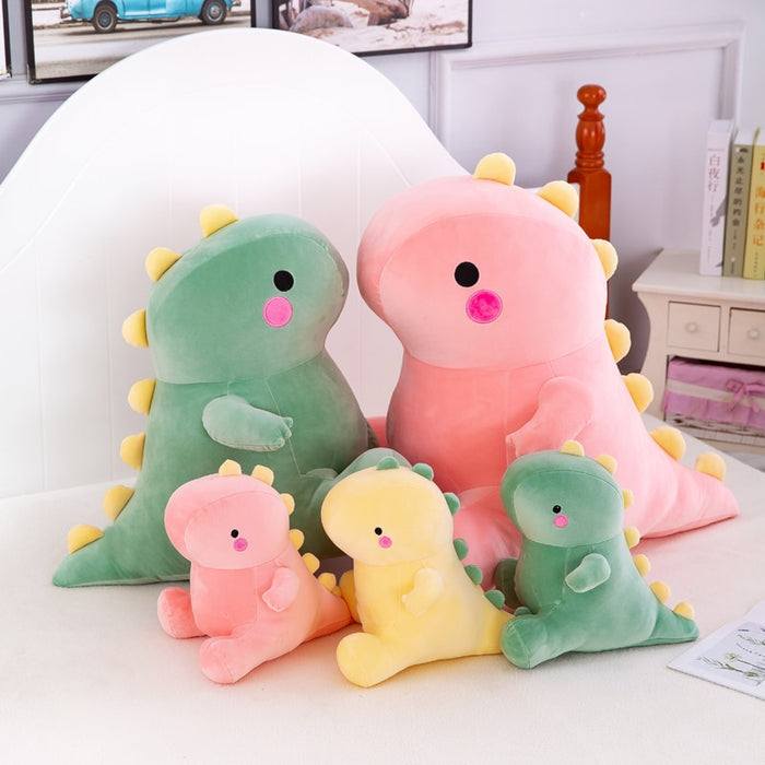 25-50CM Lovely Dinosaur Plush Toys Super Soft Cartoon Stuffed Animal Dino Dolls for Kids Baby Hug Doll Sleep Pillow Home Decor