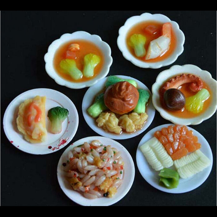 Mini Cup Plate Dish Tableware Miniatures 33Pcs/Set Kitchen Decor Toys for Kids Girls Gifts Doll Accessories Wholesale