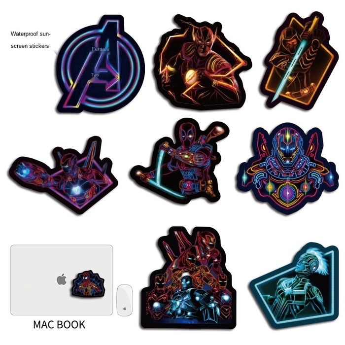 1:32 The Avengers Stickers Cool Neon Iron Man