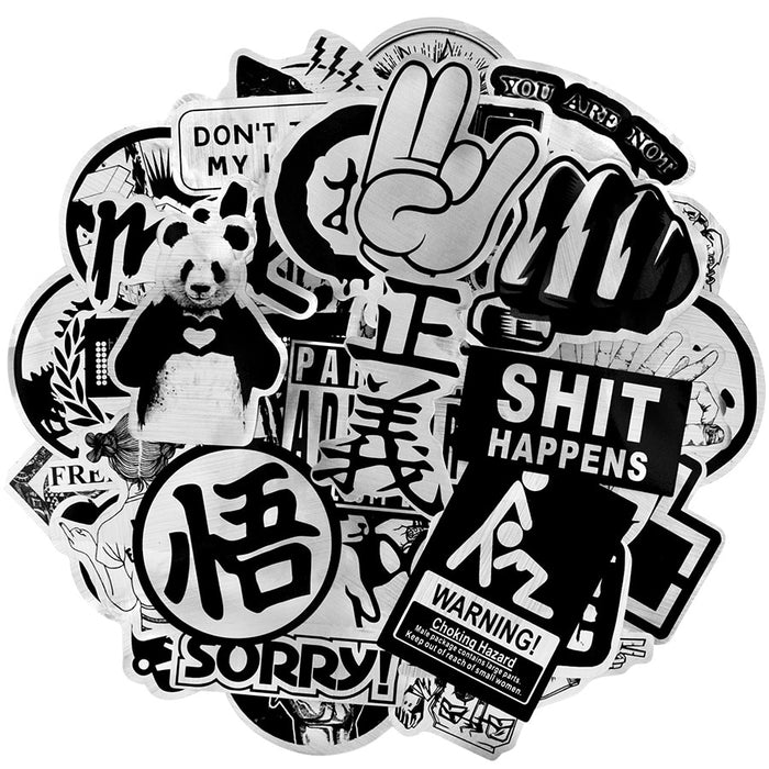 1:32 Black and White Sticker