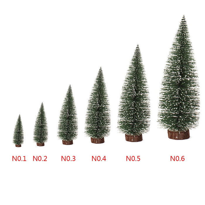 Christmas Tree Miniature Mini Pine Artificial Tabletop Decorations Festival Plastic Trees 2021 New Year Decorations for Xmas
