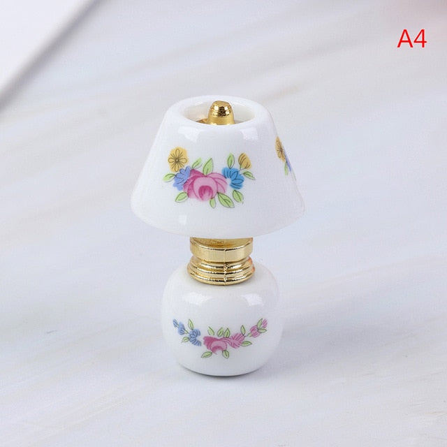 1:12 Mini Ceramic Lamp Miniatures Dollhouse Toy