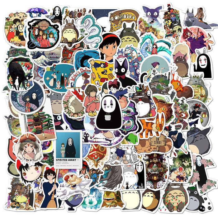 100Pcs Japanese Anime Stickers Ghibli Hayao Miyazaki Totoro