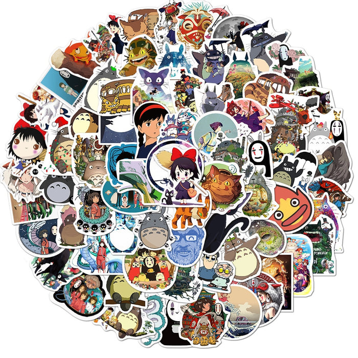 100Pcs Japanese Anime Stickers Ghibli Hayao Miyazaki Totoro