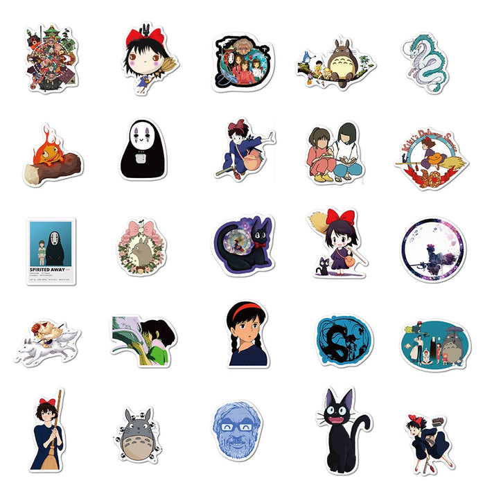 100Pcs Japanese Anime Stickers Ghibli Hayao Miyazaki Totoro