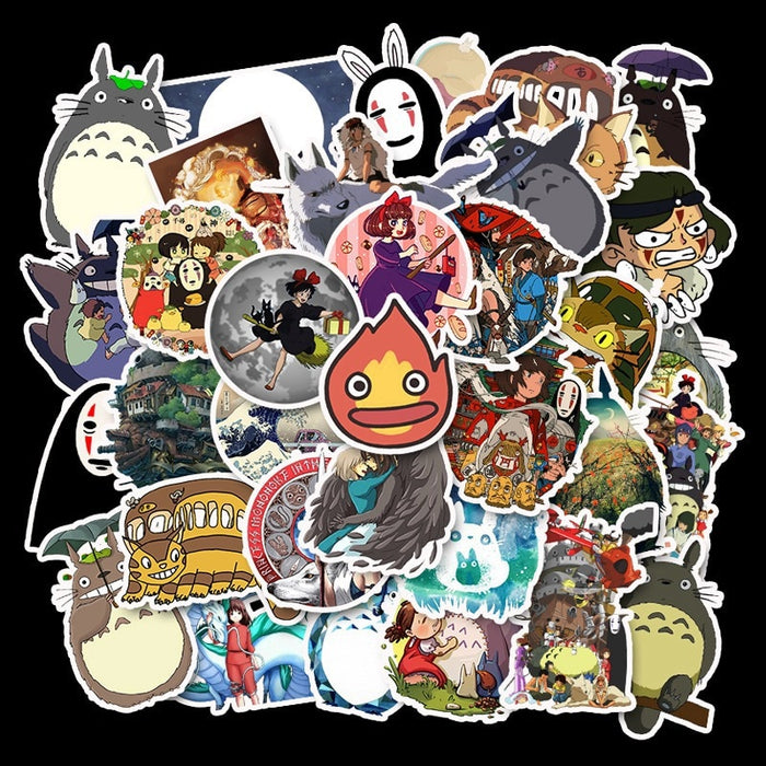 100Pcs Japanese Anime Stickers Ghibli Hayao Miyazaki Totoro