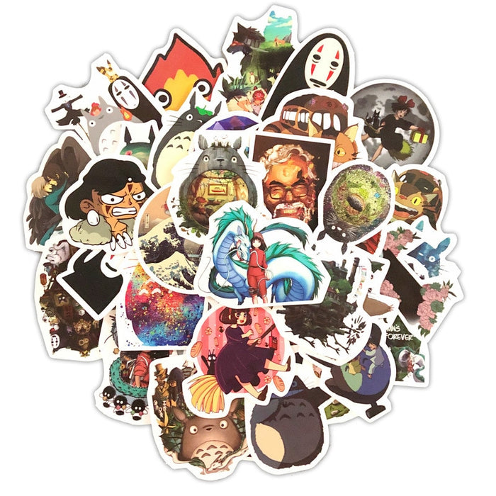 100Pcs Japanese Anime Stickers Ghibli Hayao Miyazaki Totoro