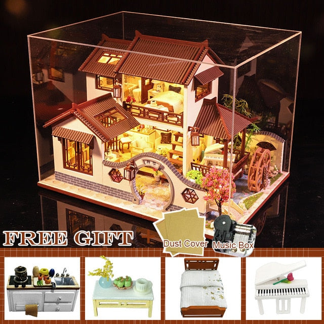 CUTEBEE DIY Dollhouse Wooden Doll Houses A68A