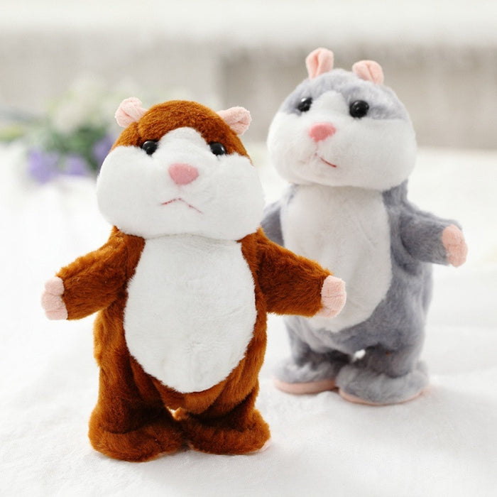 Talking Hamster Mouse Pet Plush Toy Cute Soft Animal 15cm Doll Talking Speak Imitate Sound Recorder Hamster Funny Toy Kids Gifts