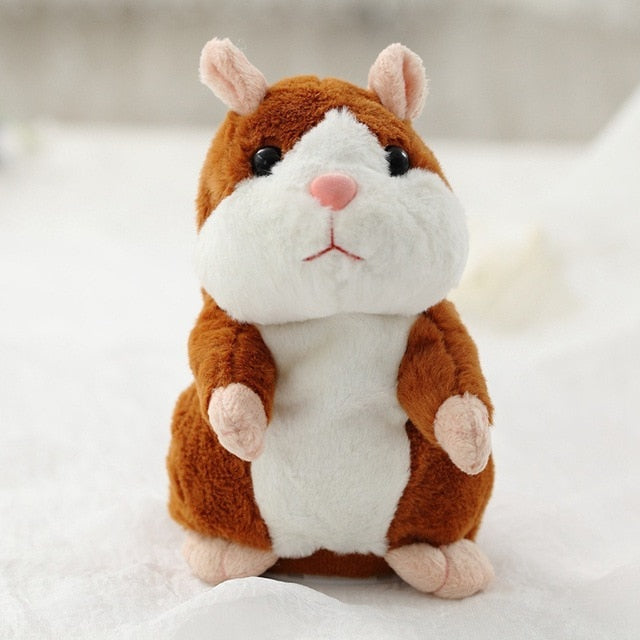 Talking Hamster Mouse Pet Plush Toy Cute Soft Animal 15cm Doll Talking Speak Imitate Sound Recorder Hamster Funny Toy Kids Gifts