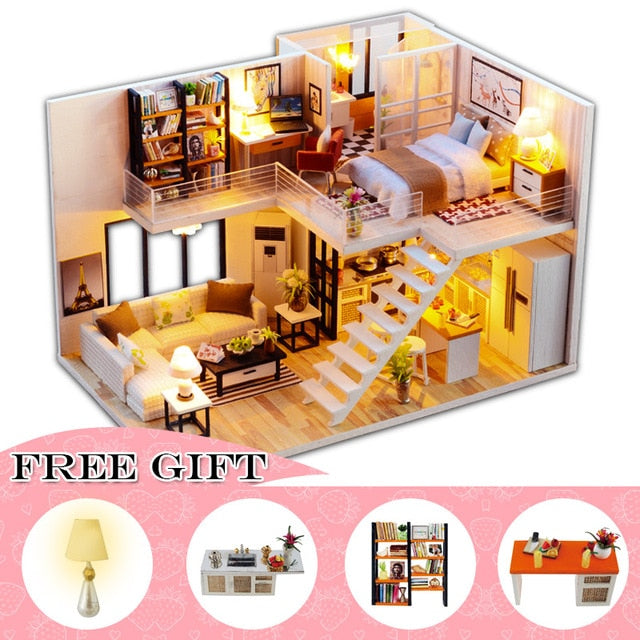 Cutebee Doll House Furniture Miniature Dollhouse