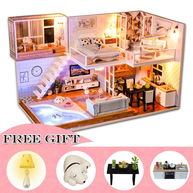 Cutebee Doll House Furniture Miniature Dollhouse