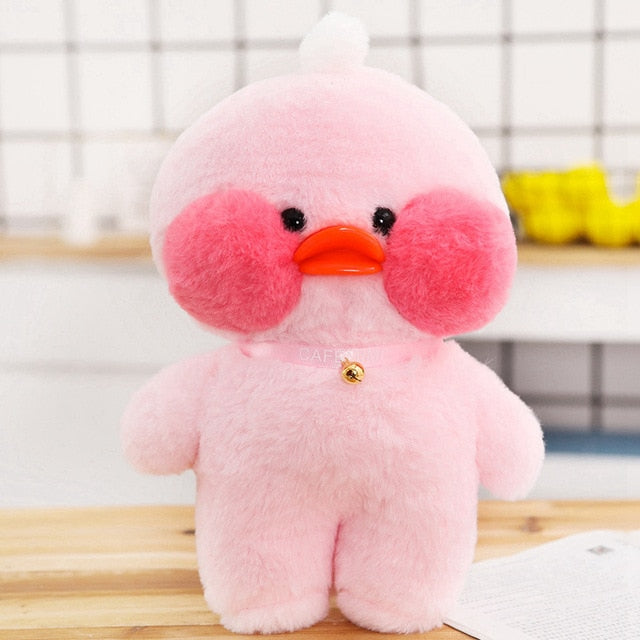 Cafe Duck Dog with Clothes Plush Toys 30cm Cartoon Stuffed Dolls Accessories Clothing Hair Band Kids Girls Gift