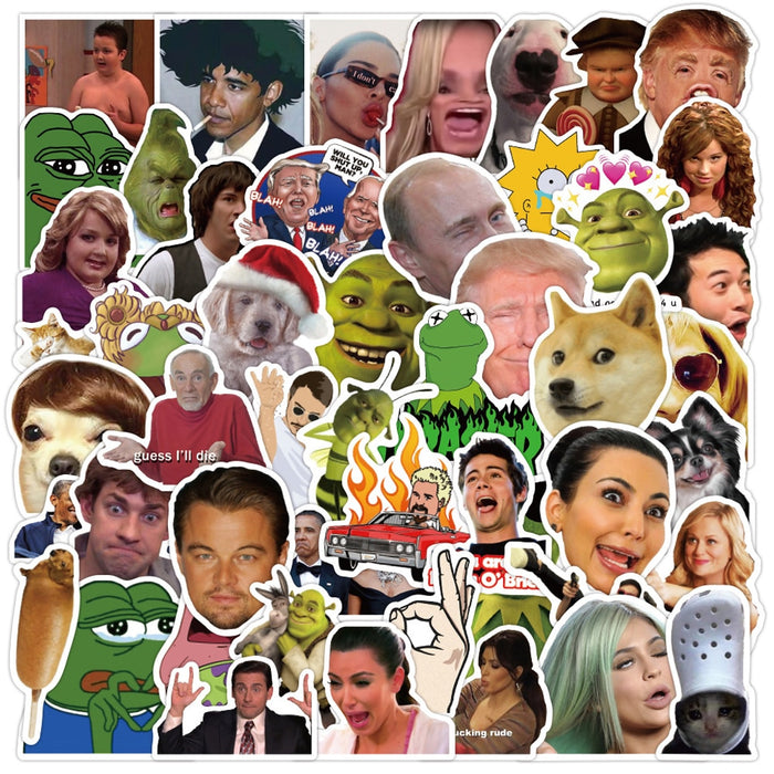 50/100PCS New Classic Meme Stickers