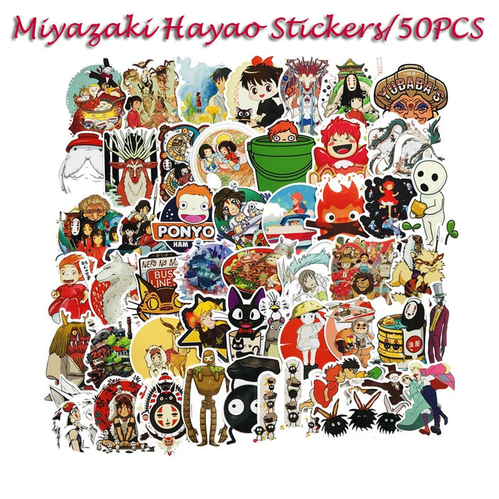 100Pcs Japanese Anime Stickers Ghibli Hayao Miyazaki Totoro