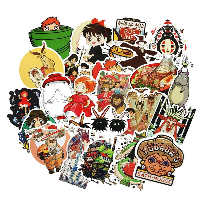 100Pcs Japanese Anime Stickers Ghibli Hayao Miyazaki Totoro